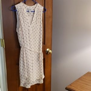 Pink feather print dress